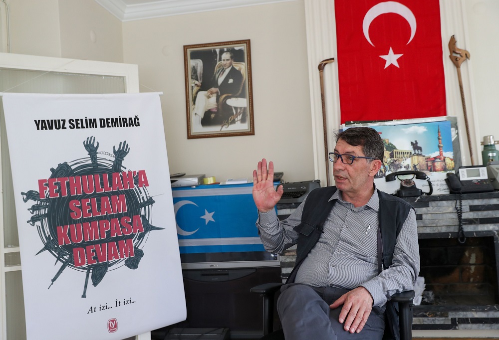 Yavuz Selim Demirag, a columnist for the ultra-nationalist Yenicag Daily newspaper, critical of Turkey's President, speaks to AFP journalists in the Turkish capital Ankara on May 29, 2019 after he was attacked on May 11. u00e2u20acu201d AFP pic  