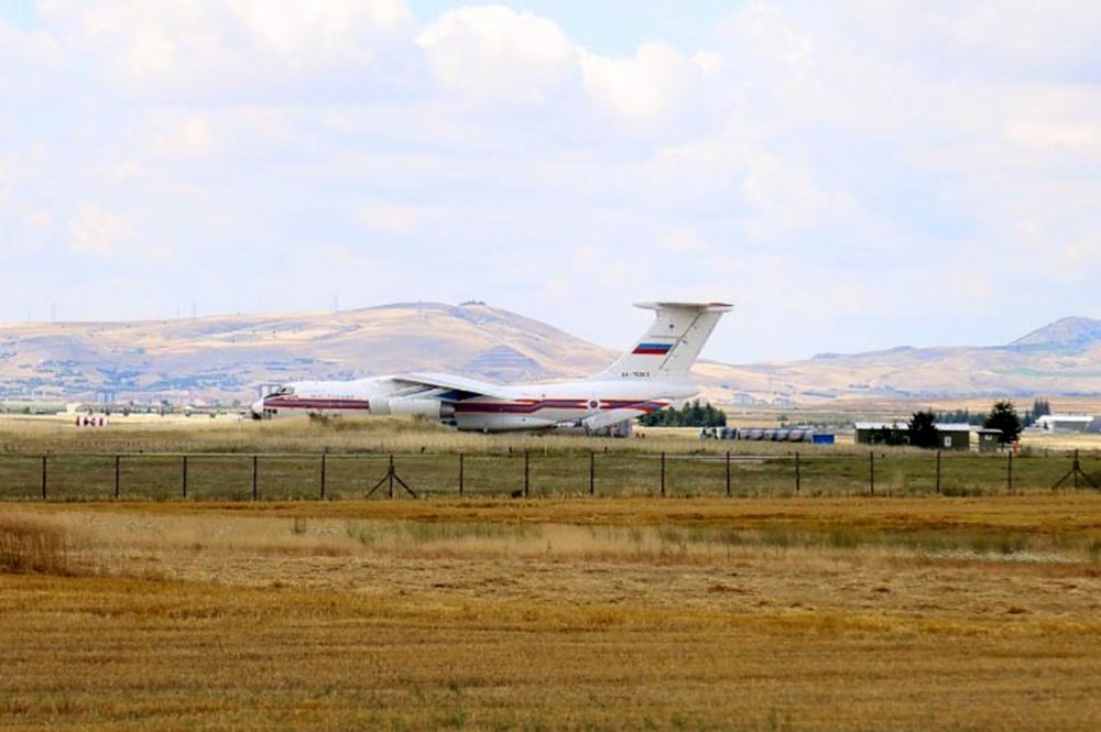 A Russian Antonov plane after it landed at the Murted military airbase, in Ankara. Turkey received the first batch of Russiau00e2u20acu2122s S-400 missile defence system July 12, 2019. u00e2u20acu201d AFP 