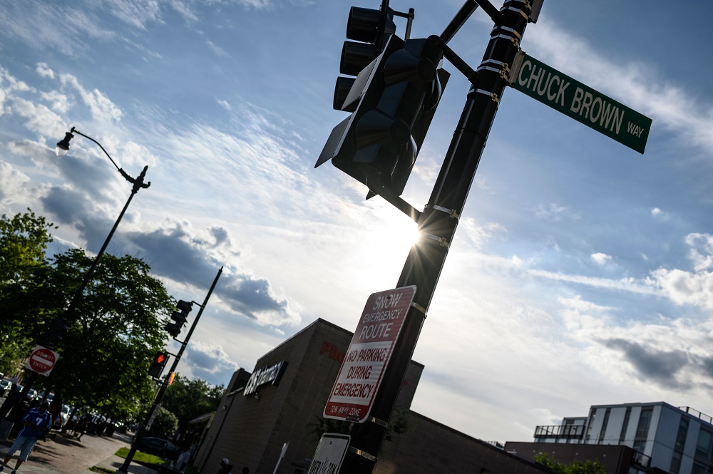 A street sign of Chuck Brown Way (the godfather of go-go music) is seen in the heart of the Shaw neighbourhood in Washington June 25, 2019. u00e2u20acu201d Reuters pic      
