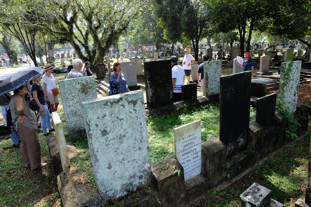 The Armenians’ graves were shifted to this plot at the Western Road Cemetery and placed in a rectangle. — Picture by Steven Ooi KE