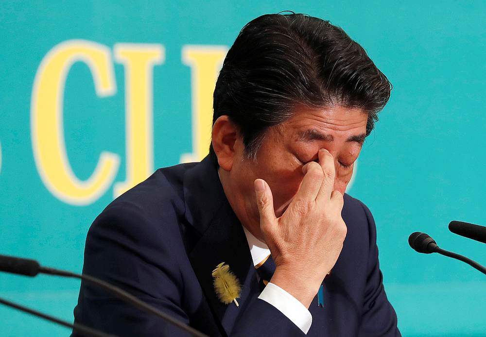 Japan's Prime Minister Shinzo Abe, who is also ruling Liberal Democratic Party leader, attends a debate at the Japan National Press Club in Tokyo July 3, 2019. u00e2u20acu201d Reuters pic