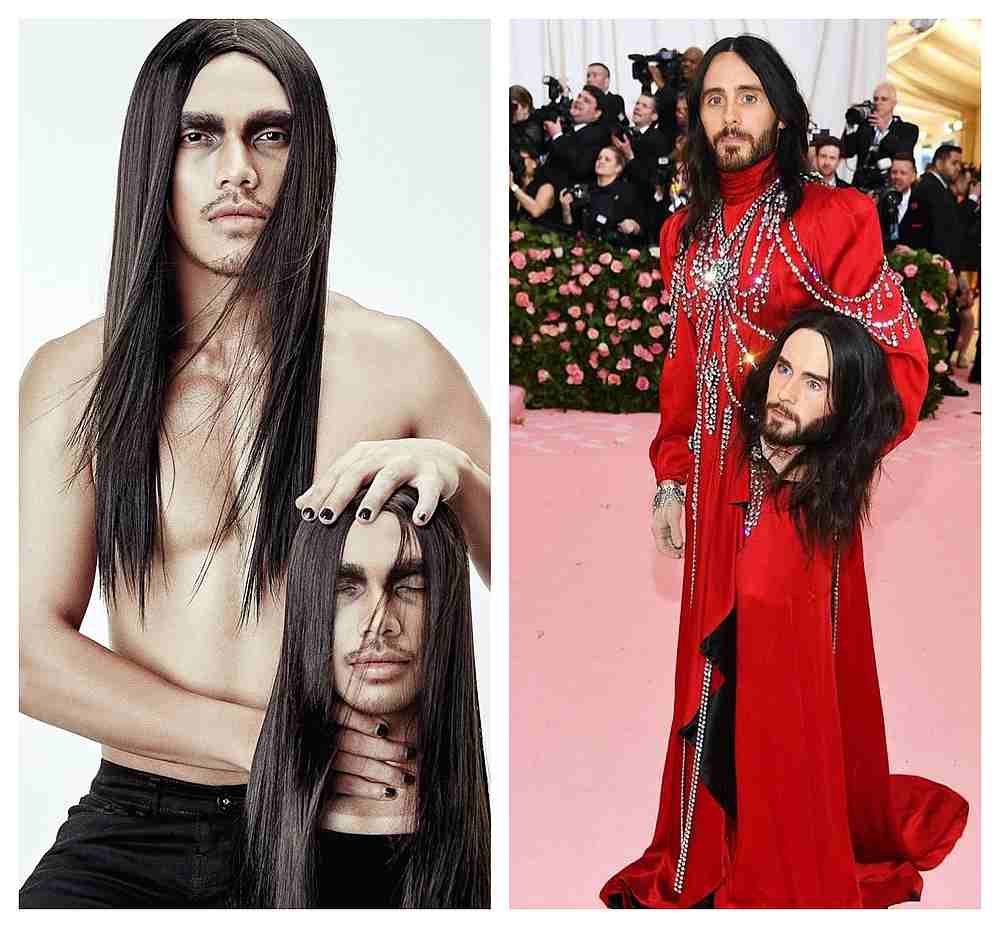 Ahead of the competition? Who wore it better, Aedy or Leto? u00e2u20acu201d Instagram/aedyxashraf & jaredleto pic