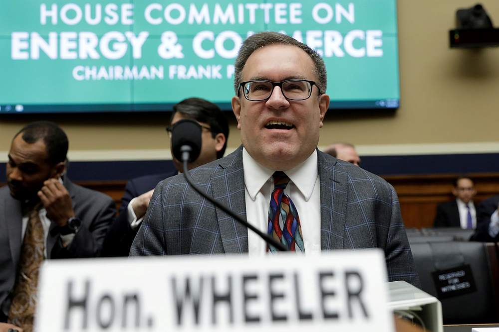 US Environmental Protection Agency (EPA) Administrator Andrew Wheeler testifies on Capitol Hill in Washington April 9, 2019. u00e2u20acu201d Reuters pic