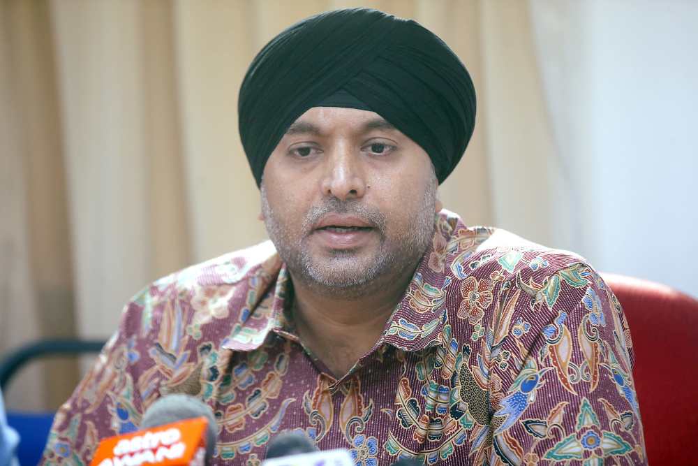 Perak PKR vice-chairman Baldip Singh speaks during a press conference in Ipoh July 18, 2019. u00e2u20acu2022 Picture by Farhan Najib