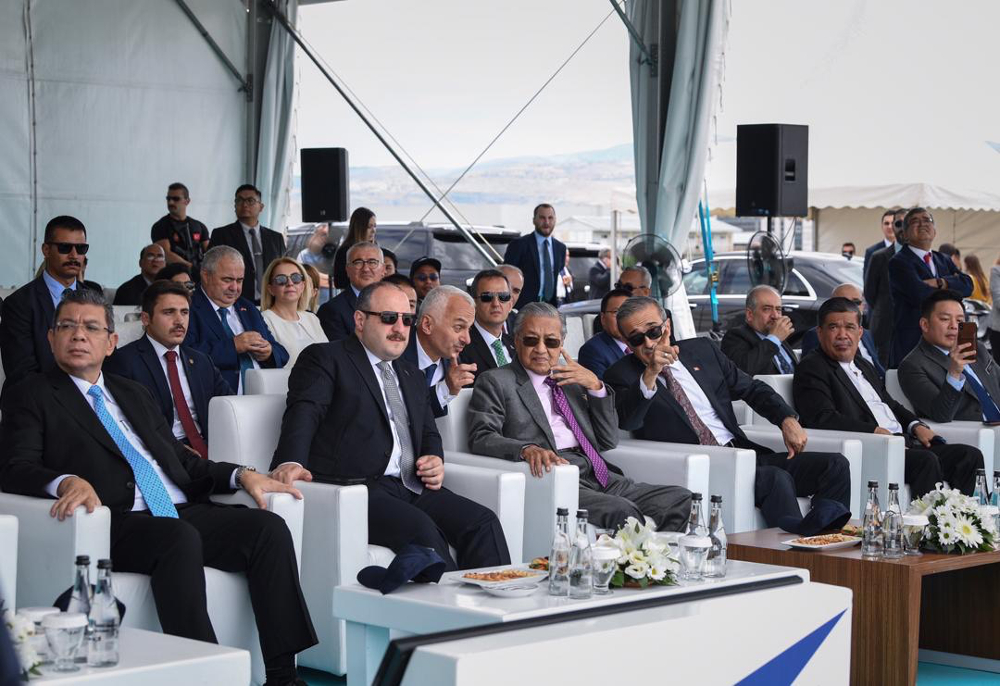 Tun Dr Mahathir Mohamad and Malaysian delegates visit Turkish Aerospace Industries at the outskirts of Ankara July 25, 2019. u00e2u20acu201d Bernama pic