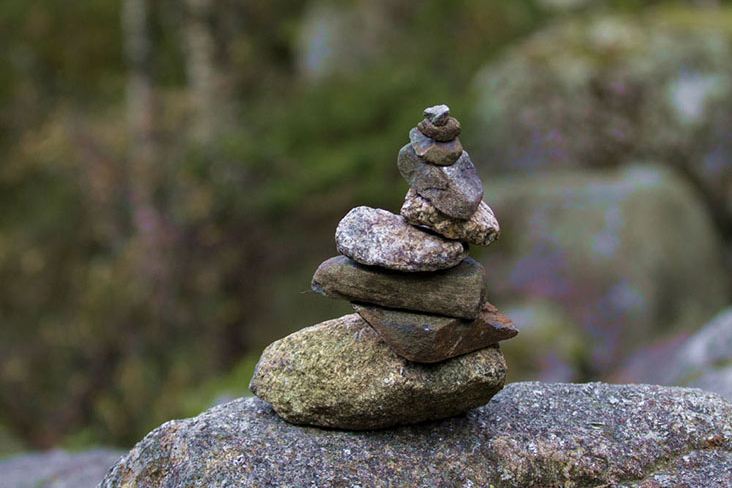 Stone 'stupas' that tourists make on hiking trails may cause soil erosion