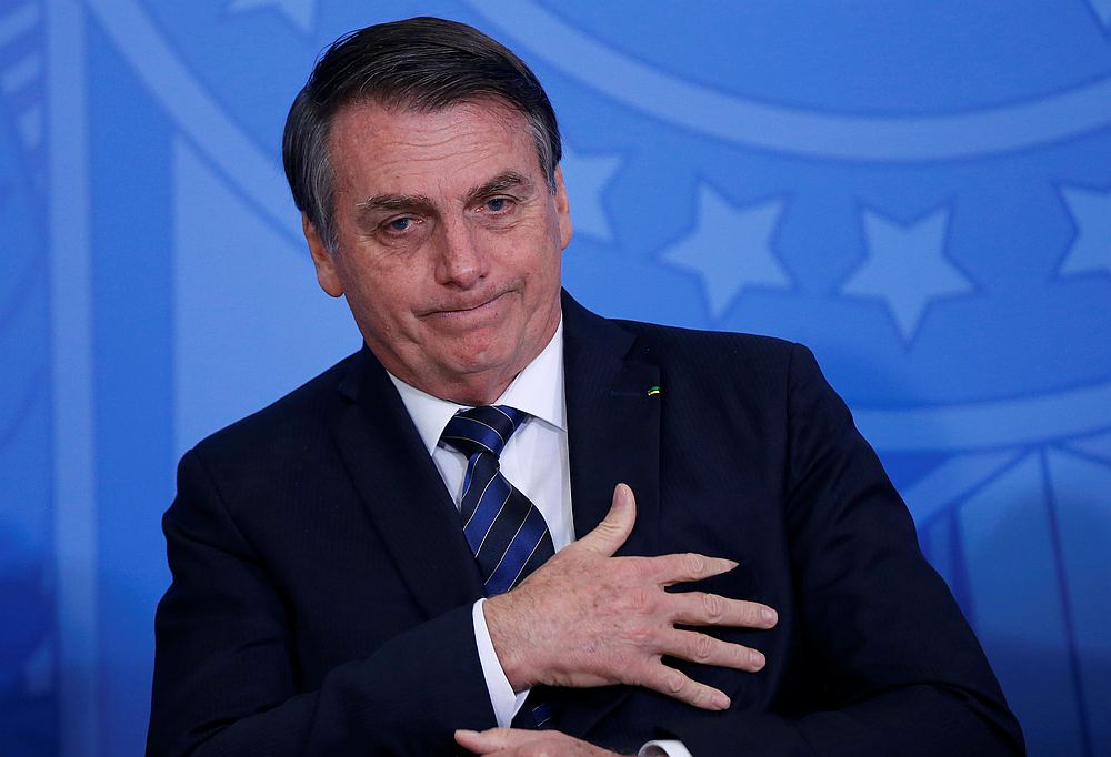 Brazil's President Jair Bolsonaro gestures during an inauguration ceremony at Planalto Palace in Brasilia July 4, 2019. u00e2u20acu201d Reuters pic