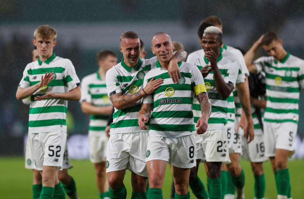 Celtic's Leigh Griffiths and Scott Brown react after the match against FK Sarajevo, July 17, 2019. u00e2u20acu2022 Reuters pic