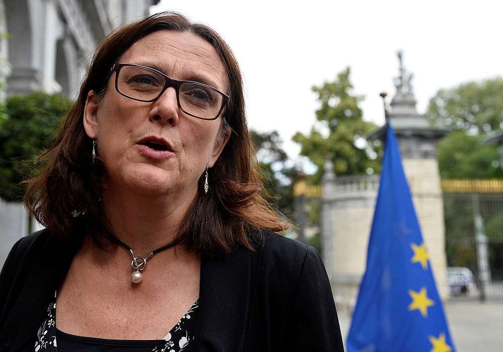 European Commissioner for Trade Cecilia Malmstrom arrives at an ALDE party meeting ahead of a EU leaders summit in Brussels, Belgium June 20, 2019. u00e2u20acu201d Reuters pic