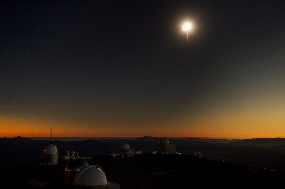 Solar eclipse as seen from the La Silla European Southern Observatory (ESO) in La Higuera, Coquimbo Region, Chile July 2, 2019. ― AFP pic         