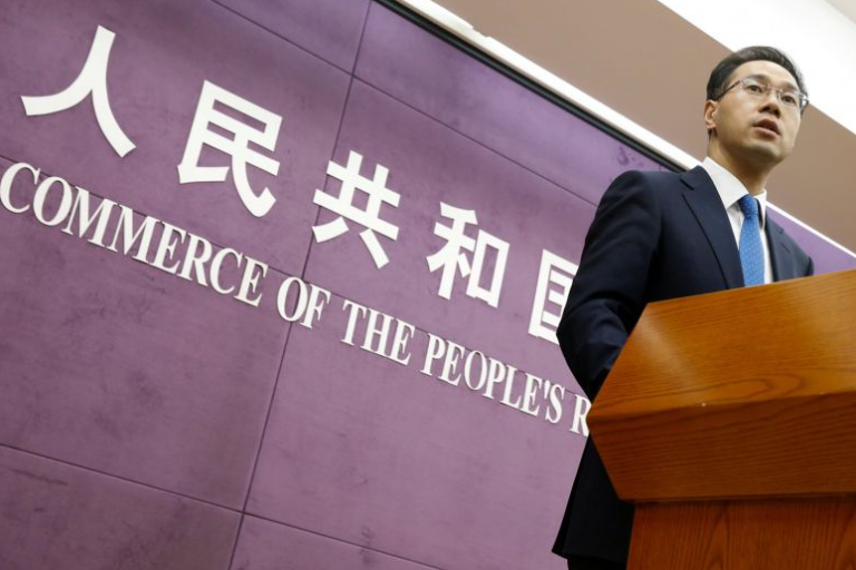 File picture shows Chinau00e2u20acu2122s Ministry of Commerce spokesperson Gao Feng attending a news conference in Beijing, China April 6, 2018. u00e2u20acu201d Reuters pic
