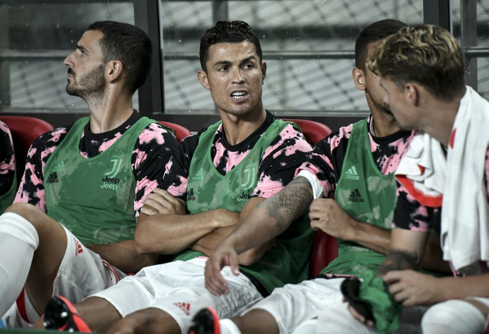 Cristiano Ronaldo (centre) sits on the team bench prior to Juventusu00e2u20acu2122 friendly football match with Team K League in Seoul July 26, 2019. u00e2u20acu201d AFP pic