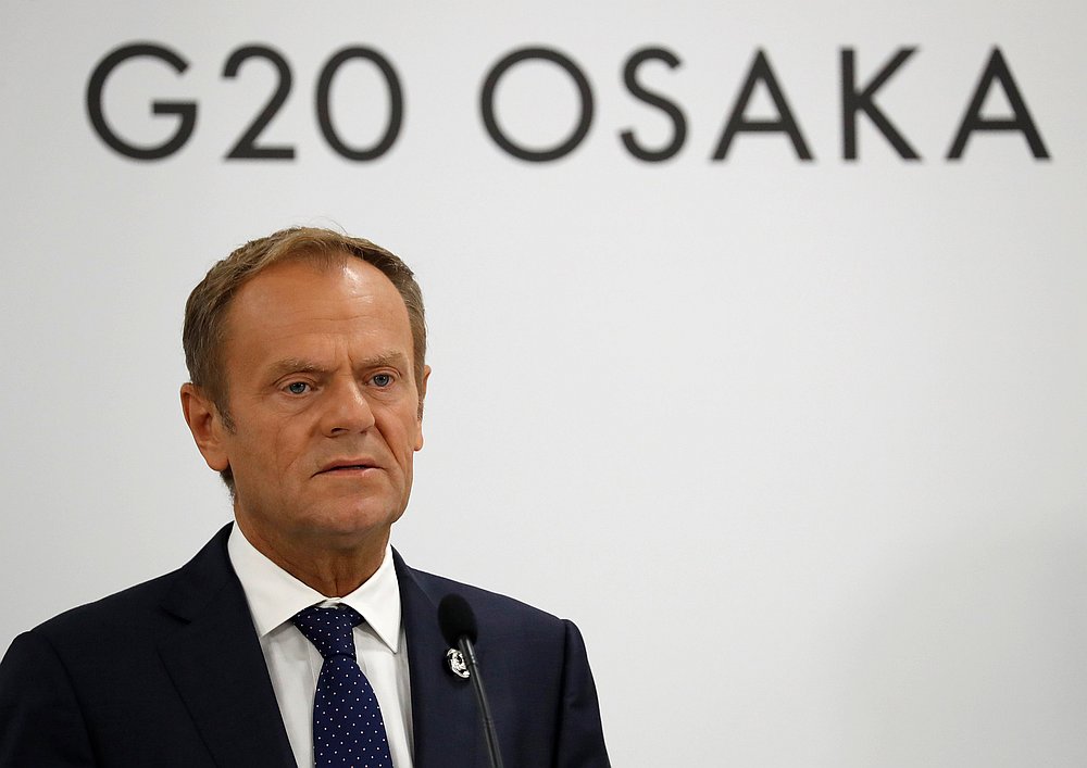 European Council President Donald Tusk attends a joint news conference at the G20 leaders summit in Osaka, Japan June 28, 2019. u00e2u20acu201d Reuters pic