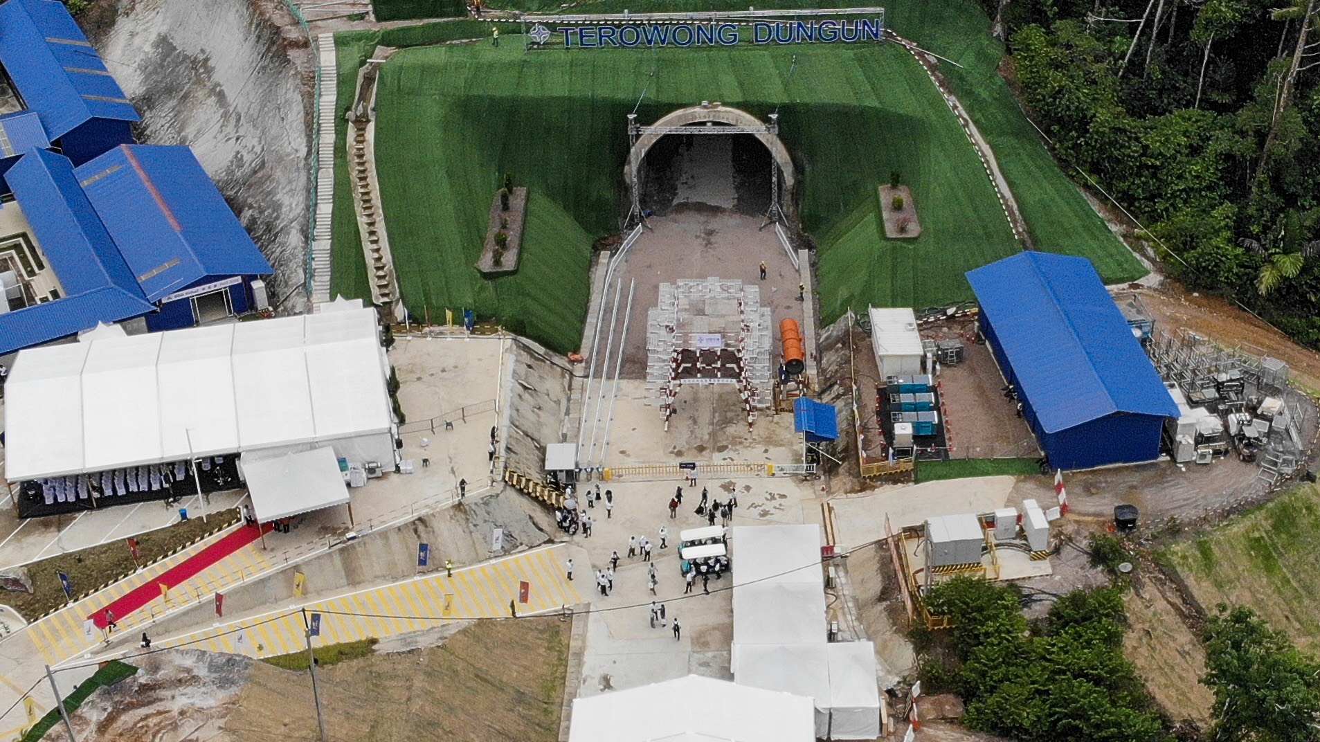 An aerial view of the ECRL construction site in Dungun, Terengganu July 25, 2019. u00e2u20acu2022 Picture by Hari Anggara