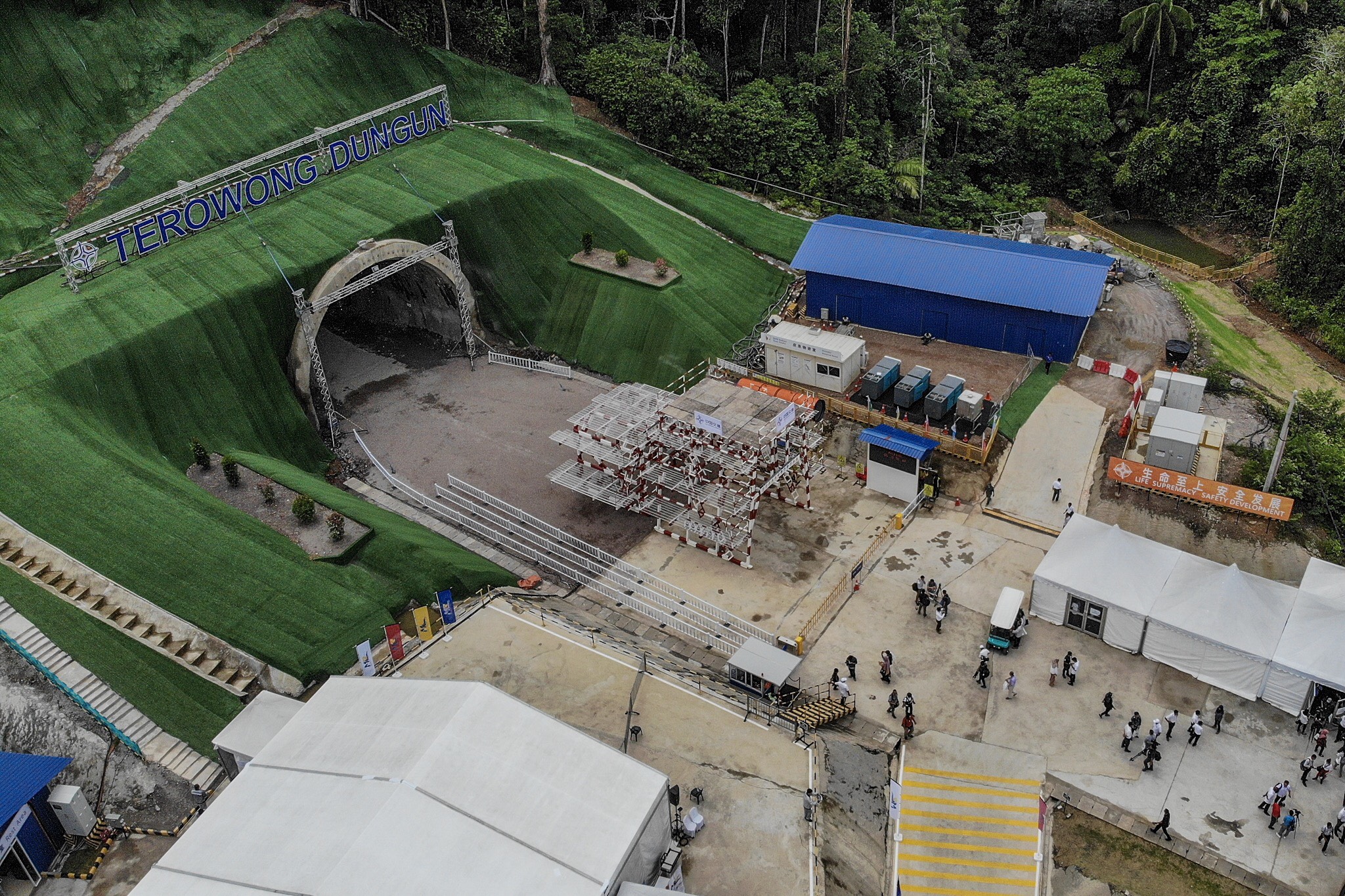 An aerial view of the ECRL construction site in Dungun, Terengganu July 25, 2019. u00e2u20acu2022 Picture by Hari Anggara