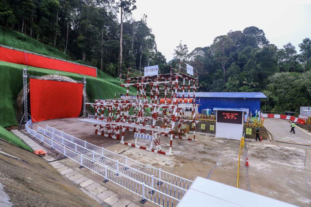 A general view of the ECRL construction site in Dungun, Terengganu July 25, 2019. u00e2u20acu2022 Picture by Hari Anggara
