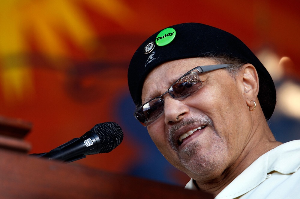 In this file photo taken on May 4, 2008, Art Neville sings with The Neville Brothers during the New Orleans Jazz and Heritage Festival at the Fair Grounds Race Course in New Orleans, Louisiana. u00e2u20acu201d AFP pic         
