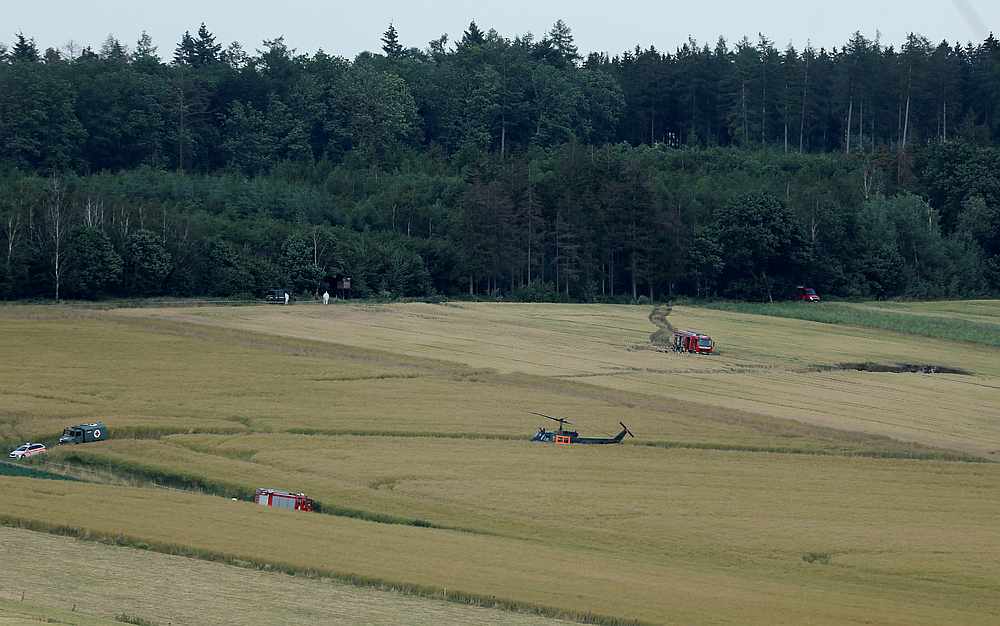 General view of a site where German armed forces helicopter crashed in Dehmke near Hanover, Germany July 1, 2019. u00e2u20acu201d Reuters pic