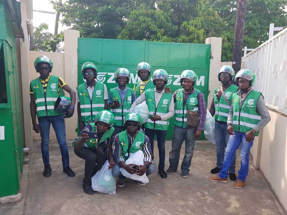 Drivers with Gozem in Togo, the other West African nation where the ride-hailing start-up has started operations. — Handout via TODAY