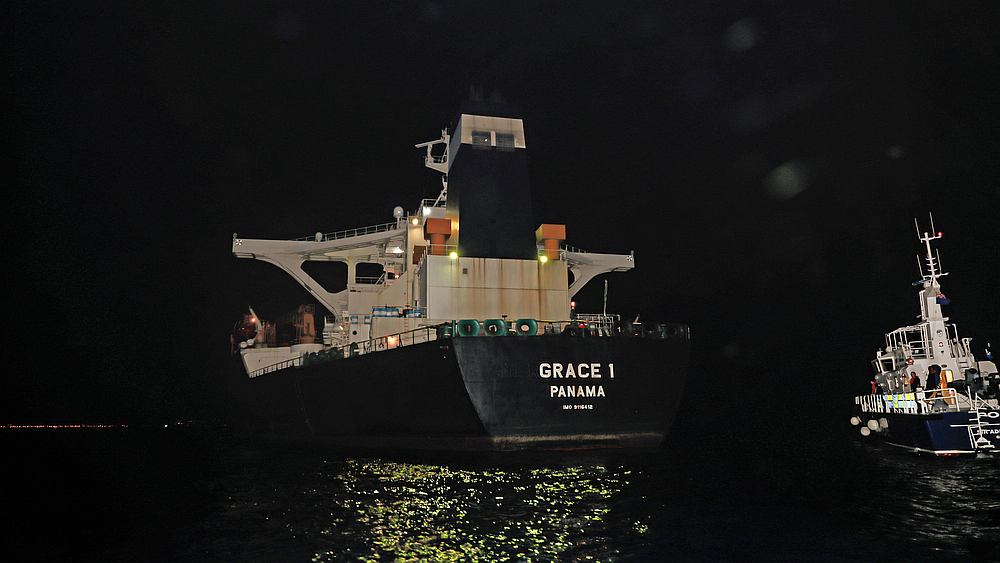 Oil supertanker Grace 1 is seen in waters of the British overseas territory of Gibraltar, historically claimed by Spain, July 4, 2019. u00e2u20acu201d Reuters pic