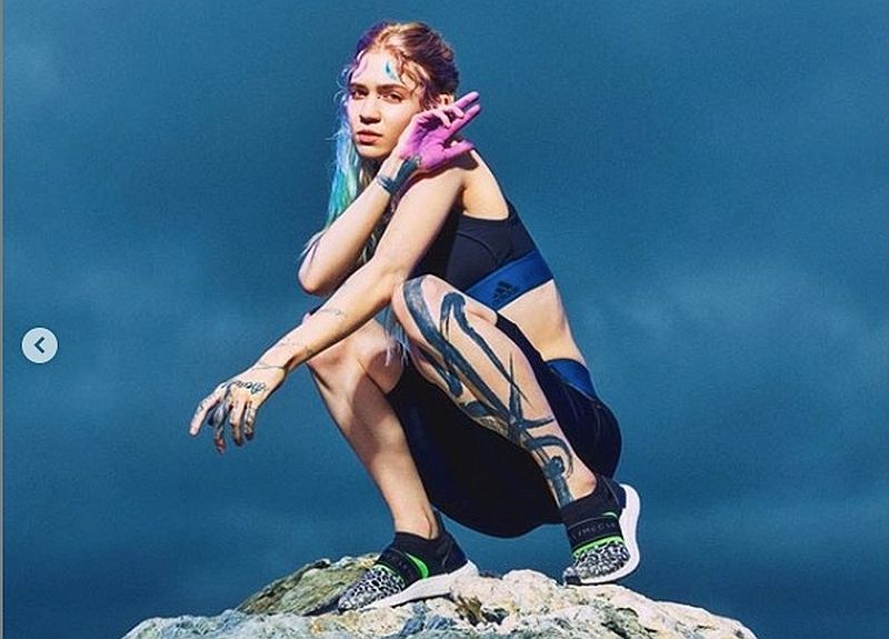 Grimes is the face of Stella McCartney's new collection for Adidas. u00e2u20acu201d Courtesy of Stella McCartney/Instagram via AFP