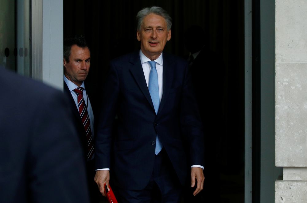 Britainu00e2u20acu2122s Chancellor of the Exchequer Philip Hammond leaves the BBC studios in London, July 21, 2019. u00e2u20acu201d Reuters pic