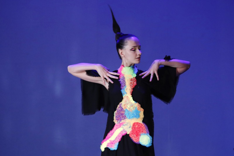 Vertical ponytails at Franck Sorbier. u00e2u20acu2022 AFP pic