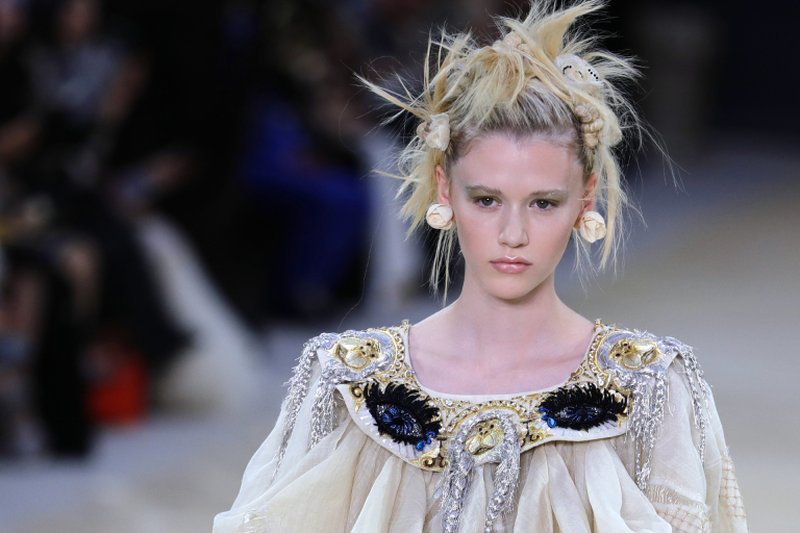 Punk hairstyles at Guo Pei. ― AFP pic