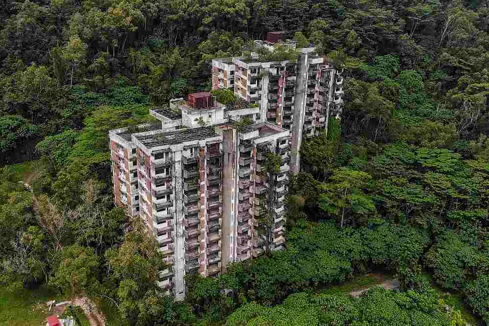 Aerial view of the abandoned blocks of Highland Towers in Taman Sri Ukay Hill View, Ampang, Kuala Lumpur. u00e2u20acu201d Picture by Hari Anggara