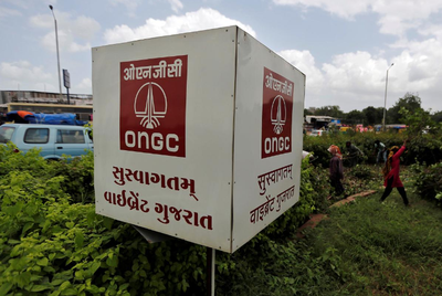 The logo of Oil and Natural Gas Corpu00e2u20acu2122s (ONGC) is pictured along a roadside in Ahmedabad, India, September 6, 2016. u00e2u20acu201d Reuters pic