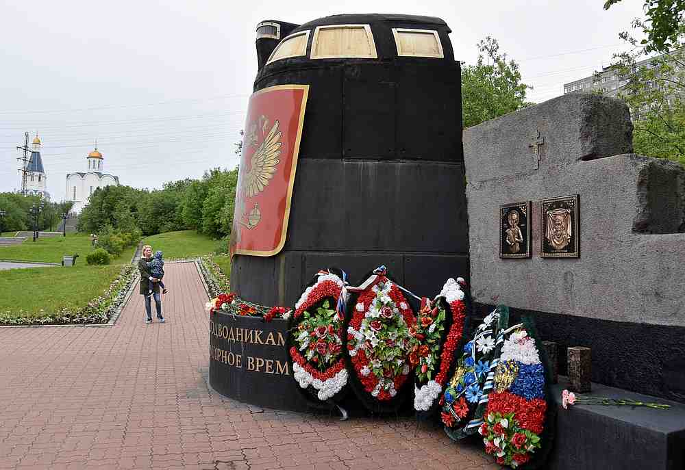 New wreaths are placed at the Kursk submarine memorial in the city of Murmansk, Russia July 3, 2019. u00e2u20acu201d Reuters pic