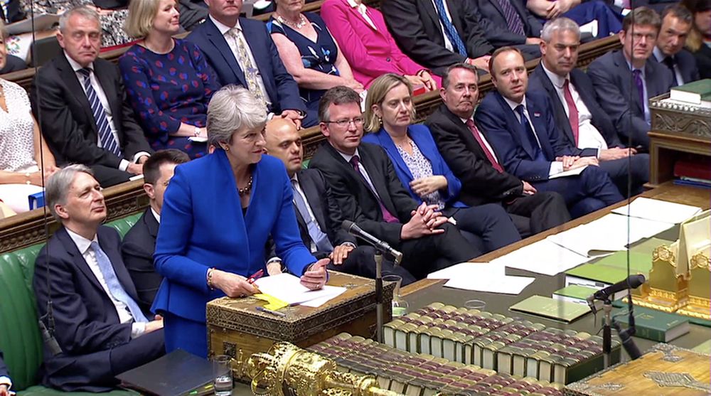 British Prime Minister Theresa May takes questions in Parliament on her last day in office as Prime Minister in London, Britain July 24, 2019, in this screen grab taken from video. u00e2u20acu201d Reuters TV pic via Reuters