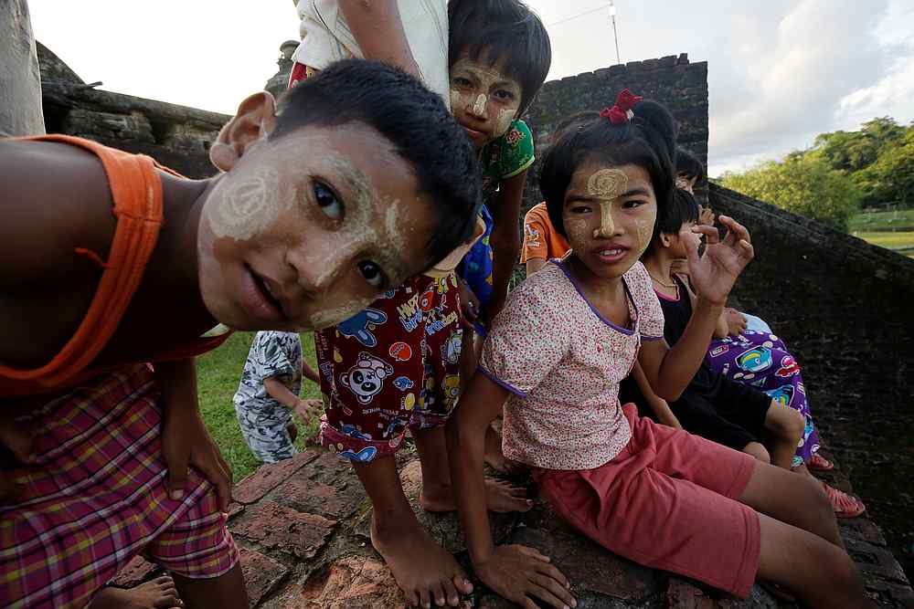 Recently displaced children play around the ancient pagodas in Mrauk U, Rakhine state, Myanmar June 28, 2019. . u00e2u20acu201d Reuters pic