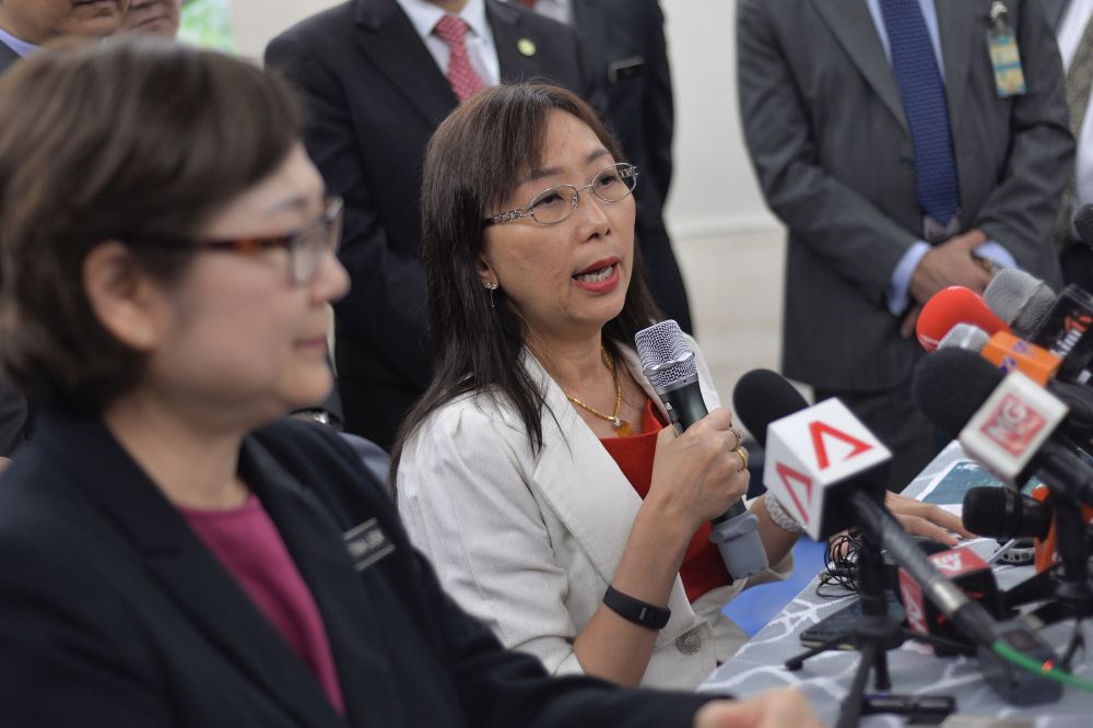 Primary Industries Minister Teresa Kok speaks during a press conference at Parliament in Kuala Lumpur July 2, 2019. u00e2u20acu201d Picture by Mukhriz Hazim