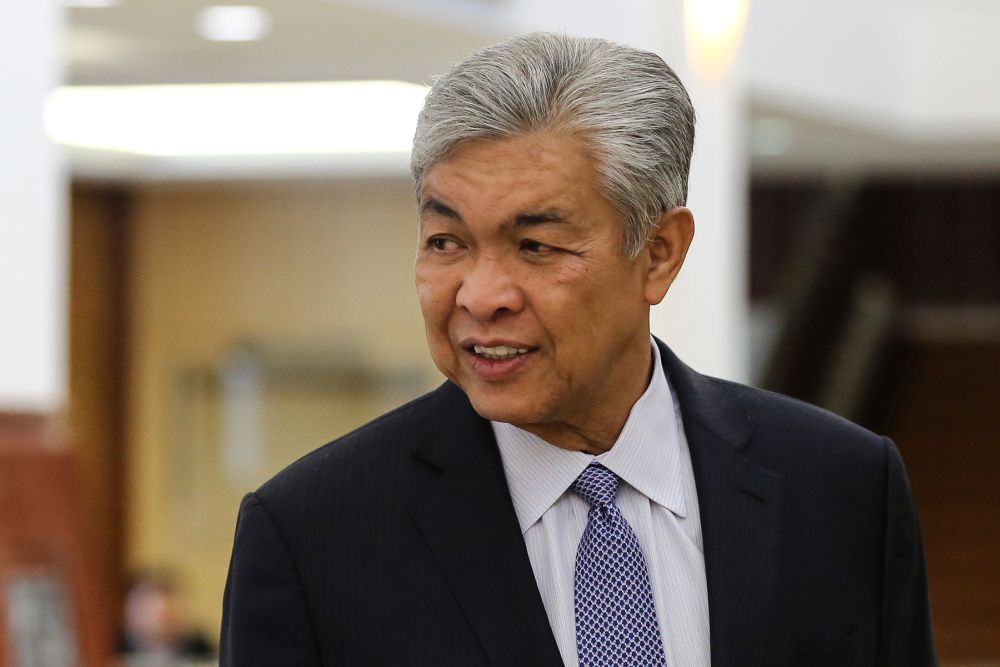 Datuk Seri Ahmad Zahid Hamidi is pictured at the Parliament lobby in Kuala Lumpur July 4, 2019. u00e2u20acu201d Picture by Yusof Mat Isa