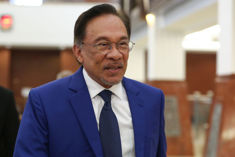 Datuk Seri Anwar Ibrahim is pictured at the Parliament lobby in Kuala Lumpur July 4, 2019. u00e2u20acu201d Picture by Yusof Mat Isa
