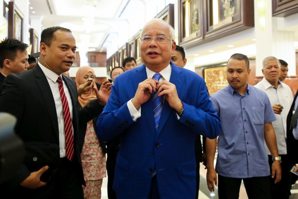 Datuk Seri Najib Razak is pictured at the Parliament lobby in Kuala Lumpur July 4, 2019. u00e2u20acu201d Picture by Yusof Mat Isa