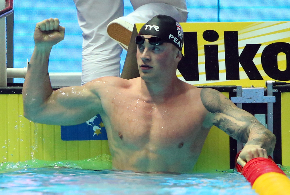 Adam Peaty of Britain after the Menu00e2u20acu2122s 100m Breaststroke Final event at the 18th FINA World Swimming Championships in Gwangju July 22, 2019. u00e2u20acu201d Reuters pic