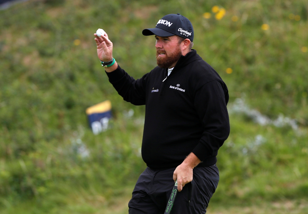 Irelandu00e2u20acu2122s Shane Lowry reacts after completing his first round of the 148th Open Championship at the Royal Portrush Golf Club, Portrush July 18, 2019. u00e2u20acu201d Reuters pic