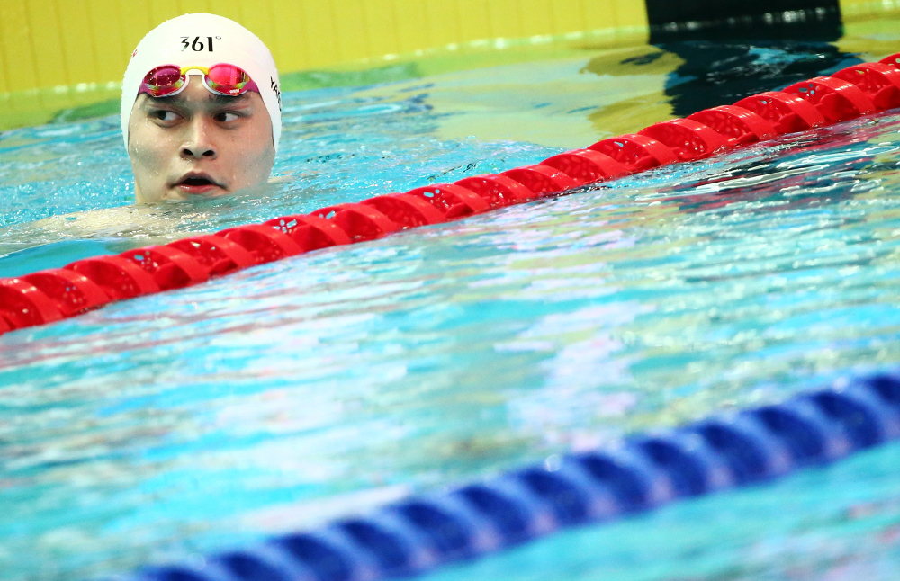 Sun Yang of China is seen during the Menu00e2u20acu2122s 200m Freestyle Heats at the 18th FINA World Swimming Championships at the Nambu University Municipal Aquatics Centre, Gwangju July 22, 2019. u00e2u20acu201d Reuters pic