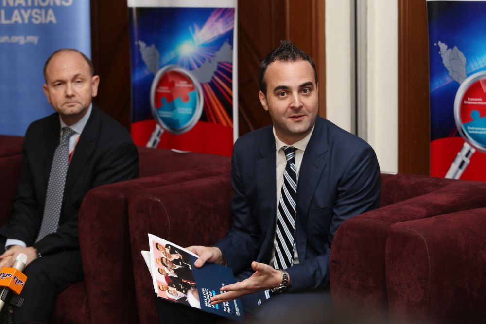 World Bank lead economist Richard Record speaks to reporters after the launch conference of the 12th Malaysia Plan 2021-2025, at the Putrajaya Marriott Hotel July 1, 2019. u00e2u20acu201d Picture by Choo Choy May