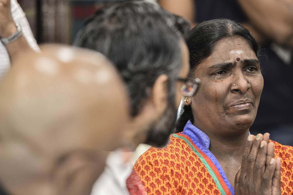 Mother of Nagaenthran K. Dharmalingam, Panchalai Supermaniam, speaks during a press conference in Petaling Jaya July 23, 2019. u00e2u20acu2022 Picture by Miera Zulyana