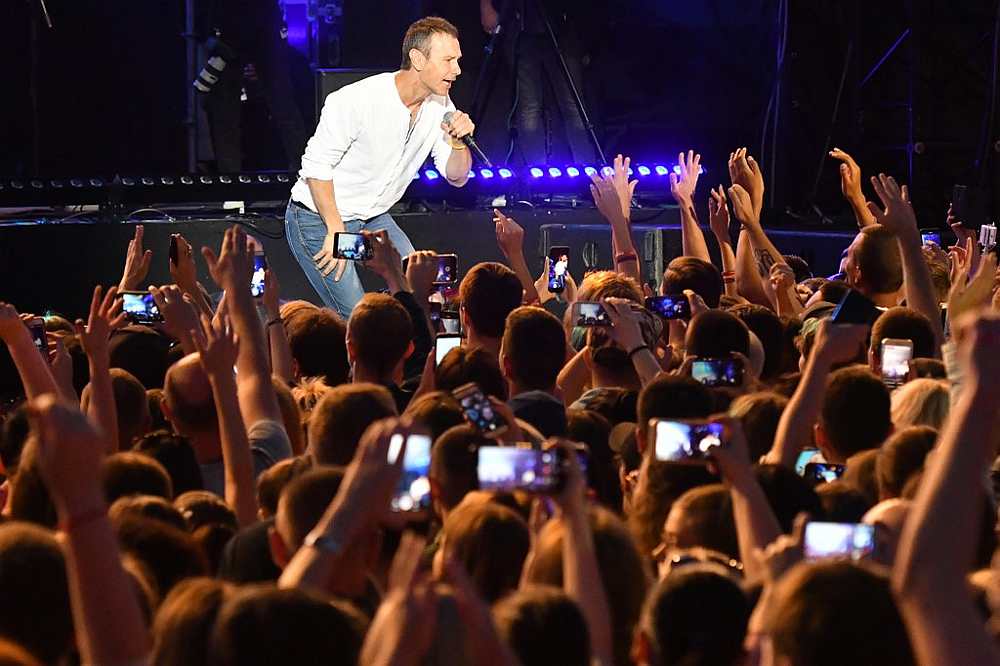 Ukrainian rock star and leader of political party Golos (Voice) Svyatoslav Vakarchuk holds a concert campaign meeting in front of thousands supporters, in Kiev July 19, 2019. u00e2u20acu201d AFP pic 