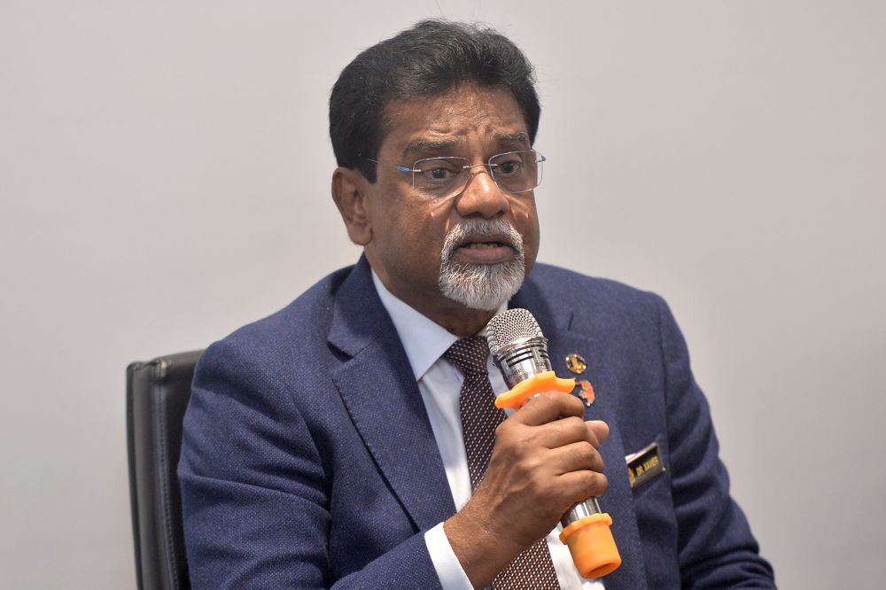 Minister of Water, Land and Natural Resources Dr Xavier Jayakumar speaks during the soft launch of the Malaysia International Water Convention 2019 in Kuala Lumpur July 25, 2019. u00e2u20acu201d Picture by Mukhriz Hazim