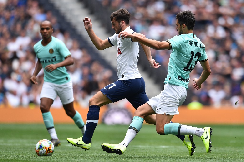 Tottenham Hotspur's Troy Parrott runs with the ball during the 2019 International Champions Cup football match between Tottenham Hotspur and Inter Milan at Tottenham Hotspur Stadium in London August 4, 2019. u00e2u20acu201d AFP pic