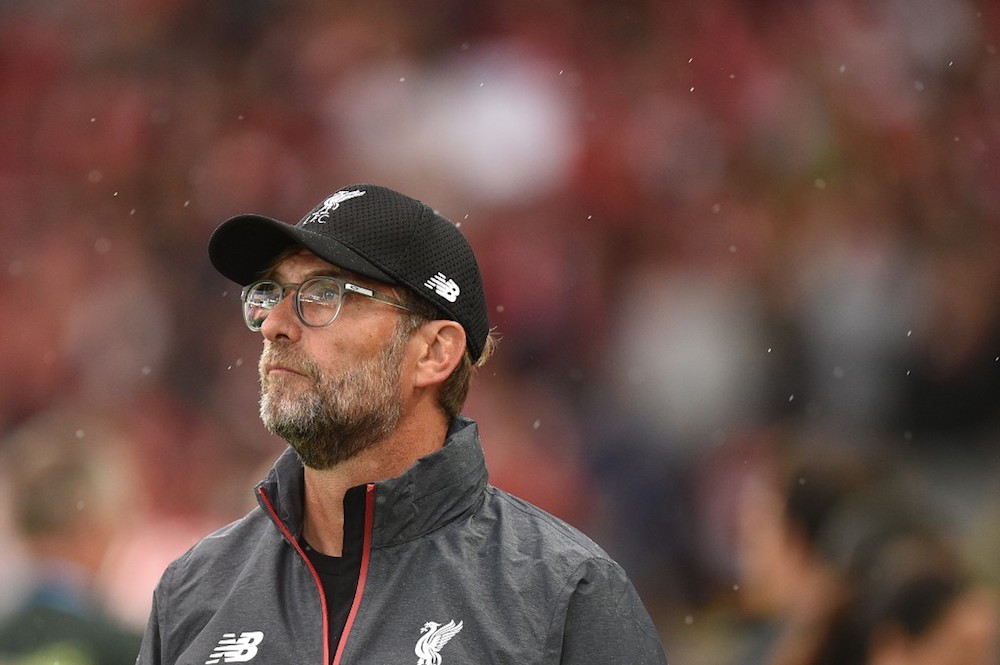 Liverpool manager Jurgen Klopp looks on during the English Premier League match with Norwich City at Anfield in Liverpool August 9, 2019. u00e2u20acu201d AFP pic