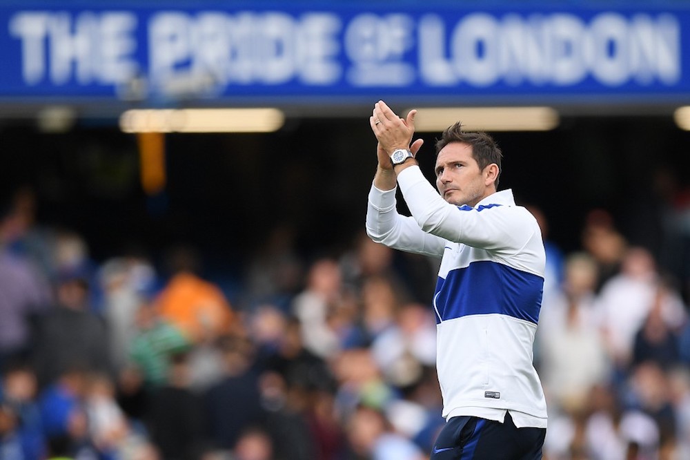 Chelseau00e2u20acu2122s manager Frank Lampard applauds fans following the Premier League match with Leicester City at Stamford Bridge in London August 18, 2019. u00e2u20acu201d AFP pic