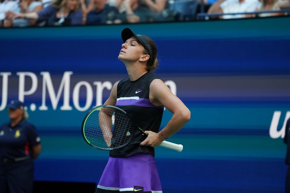 Simona Halep of Romania reacts against Taylor Townsend of the US during their Womenu00e2u20acu2122s Singles second-round match at the 2019 US Open in New York August 29, 2019. u00e2u20acu201d AFP pic