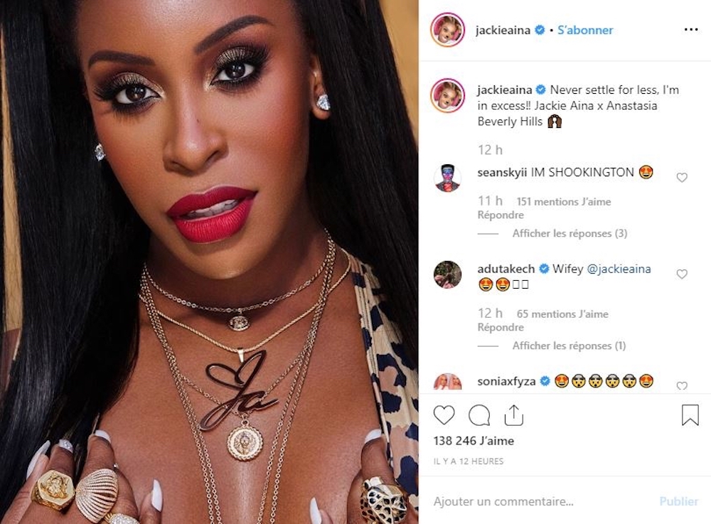 Jackie Aina has teamed up with Anastasia Beverly Hills on a new eyeshadow palette. u00e2u20acu201d Picture courtesy of Jackie Aina / Instagram