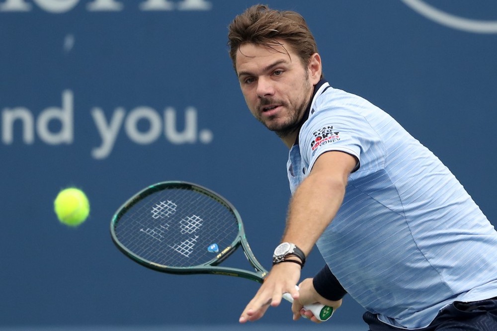 Stan Wawrinka of Switzerland returns a shot to Grigor Dimitrov of Bulgaria during the Cincinnati Masters in Mason, Ohio August 13, 2019. u00e2u20acu201d AFP pic